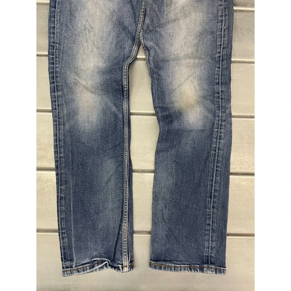 Levis 511 Jeans Mens 34x32 Blue Medium Wash Faded Denim Slim Straight‎